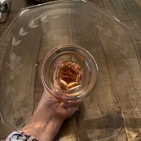 Elegant antique Amber Glass Serving Tray - Picture 7 of 7